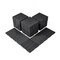 Interlocking Outdoor Tiles 54 Sq Ft Wood-Like Waterproof Slip Resistant Dark Gray